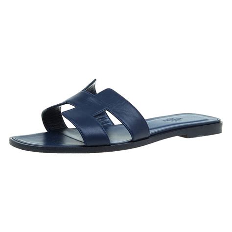 hermes oran navy blue|hermes oran sandals size guide.